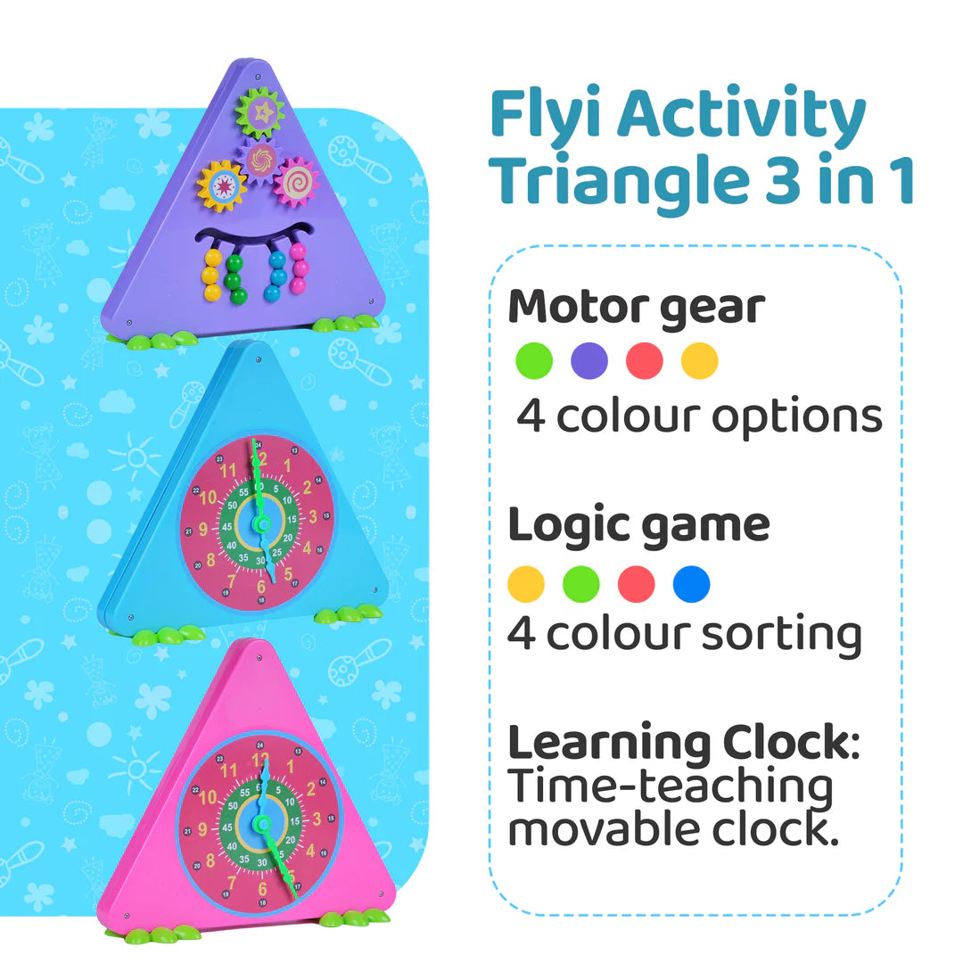 Activity Triangle 3-in-1 Toy for Kids 3+ Years