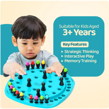 Memory Chess + XOX Game Combo for Kids  (3+ Years)