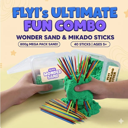 Multicolor Stick Game And Kinetic Sand For Kids Pack of 2