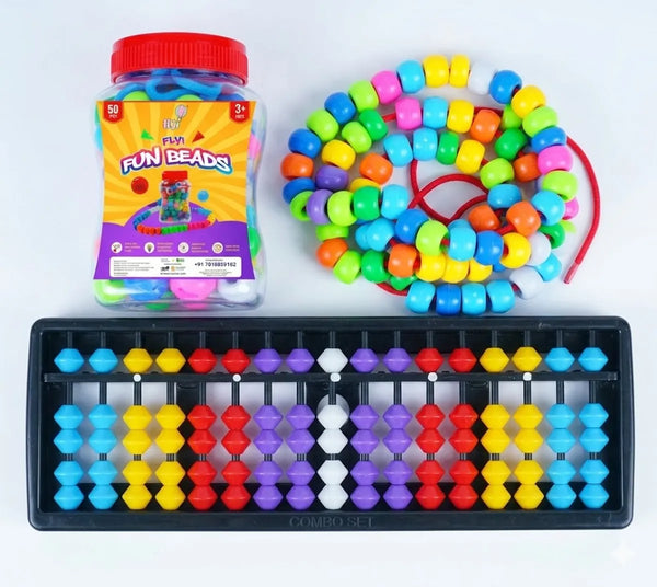 Multicolor Learning Shelf And Bead Set For Kids Pack of 2