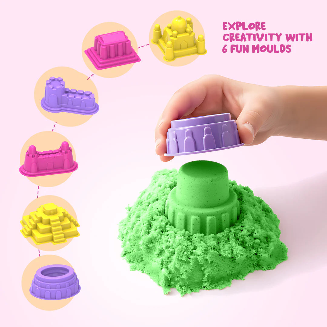 Wonder Sand with 6 Moulds – Creative Play Set (3+ Years)