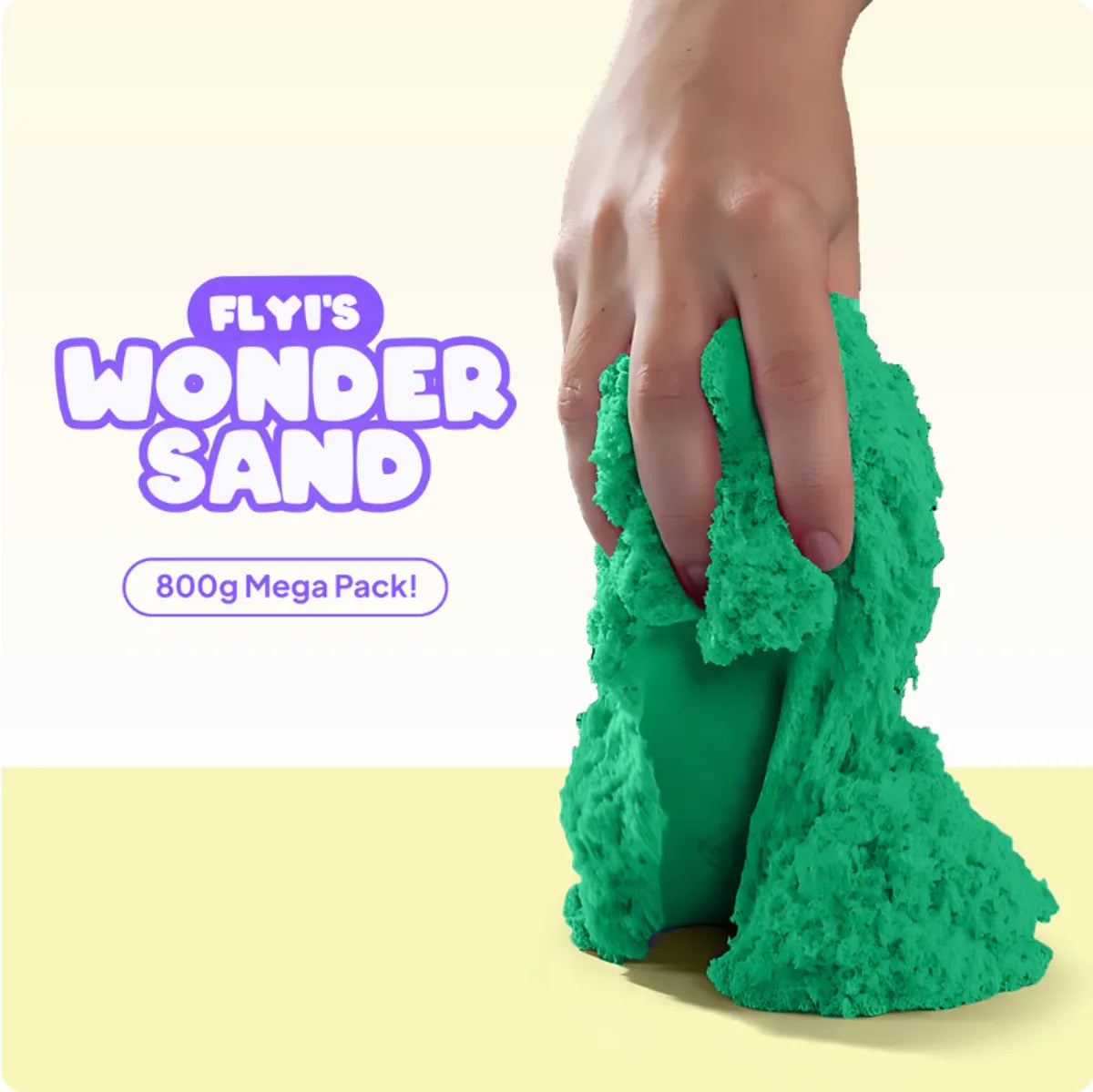 Green Sand And Polymer Kinetic Sand For Kids