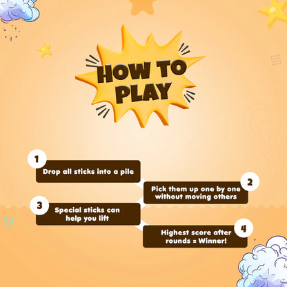 Jumbo Mikado Sticks Skill Game – Indoor Fun & Coordination for Kids
