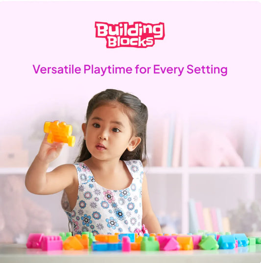 Multicolor Peg Board And Building Blocks Toy For Kids Pack of 2