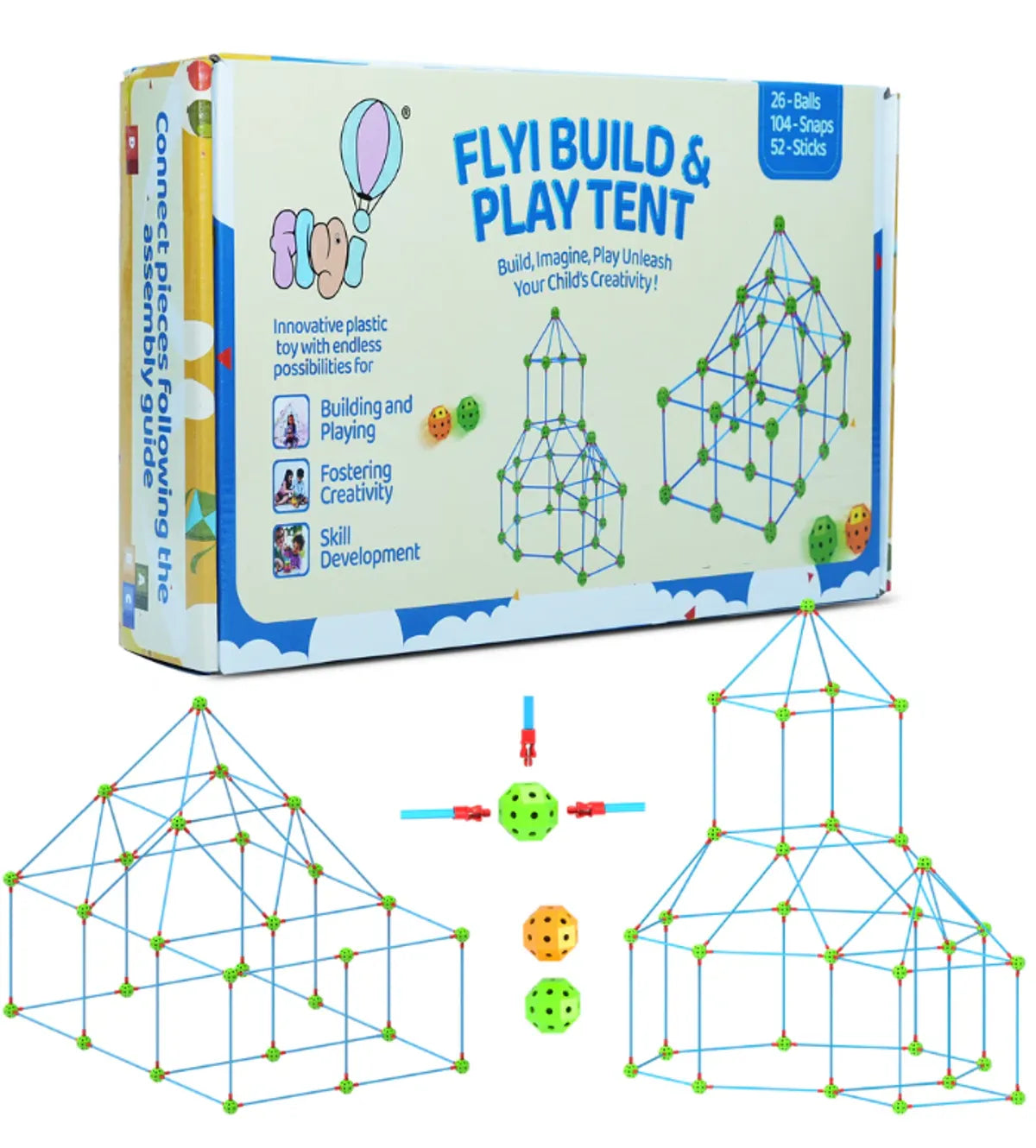 Multicolor Play Tent And Alphabet Puzzle For Kids Pack of 2