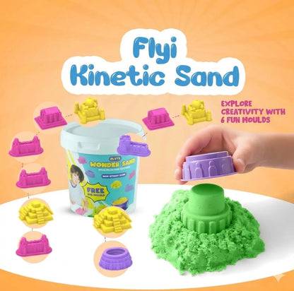 Wonder Sand with 6 Moulds – Creative Play Set (3+ Years)